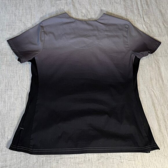 KOI LITE Gray and Black ombre Scrub Top - Picture 3 of 3